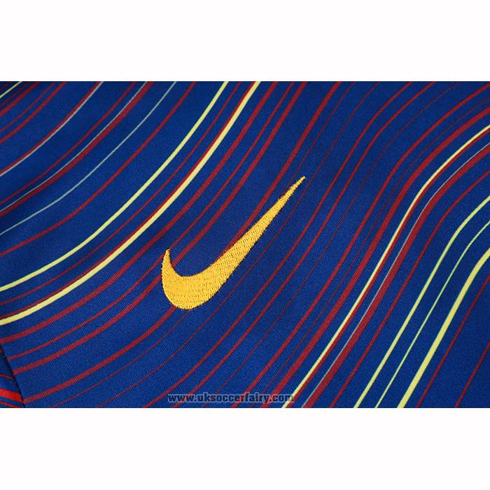 Tracksuit Barcelona Short Sleeve 2025-2026 Blue Yellow - Shorts